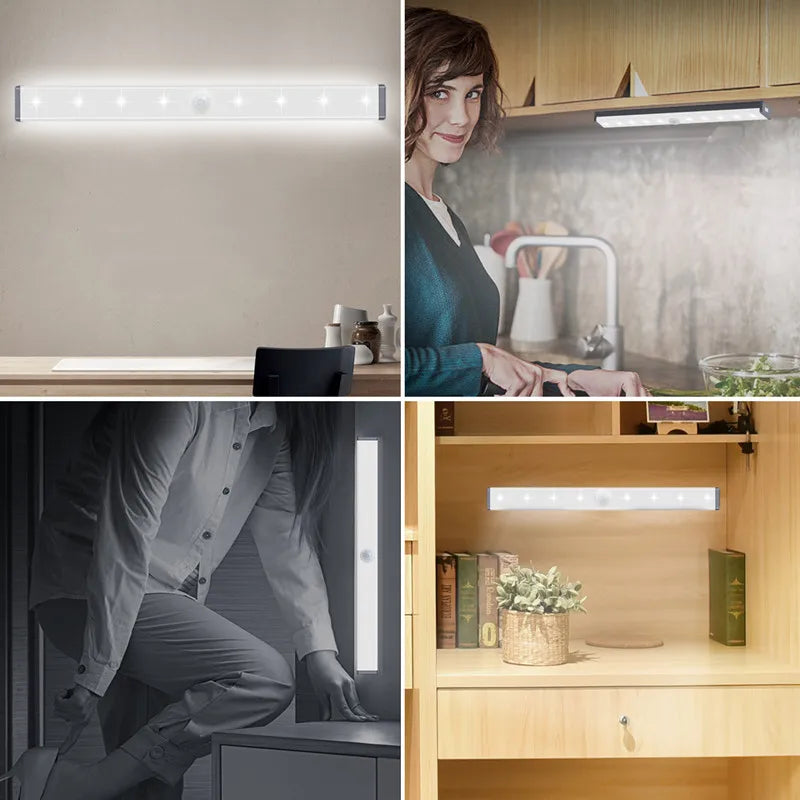 Luce LED Sotto Pensile con Sensore di Movimento - Lampada Ricaricabile USB-C