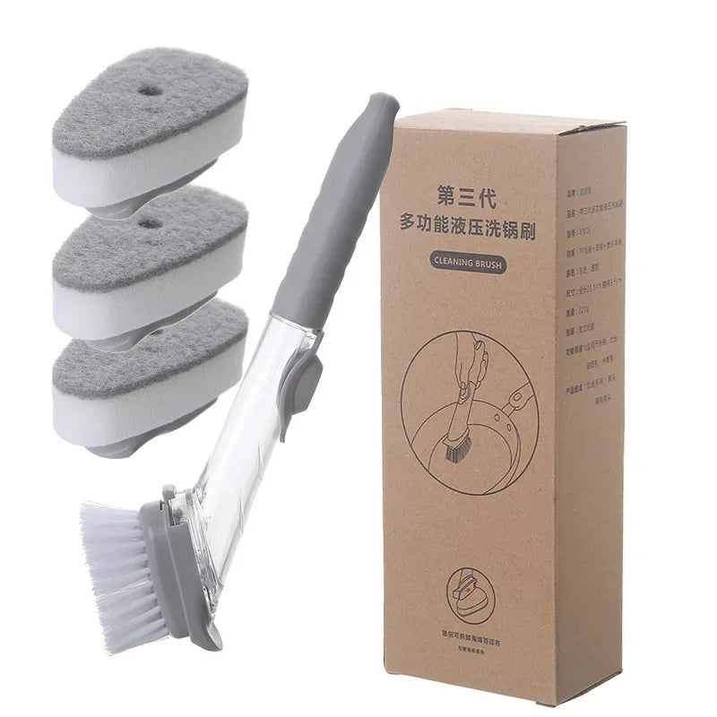 Spazzola Cucina 2 in 1 con Dosatore Sapone
