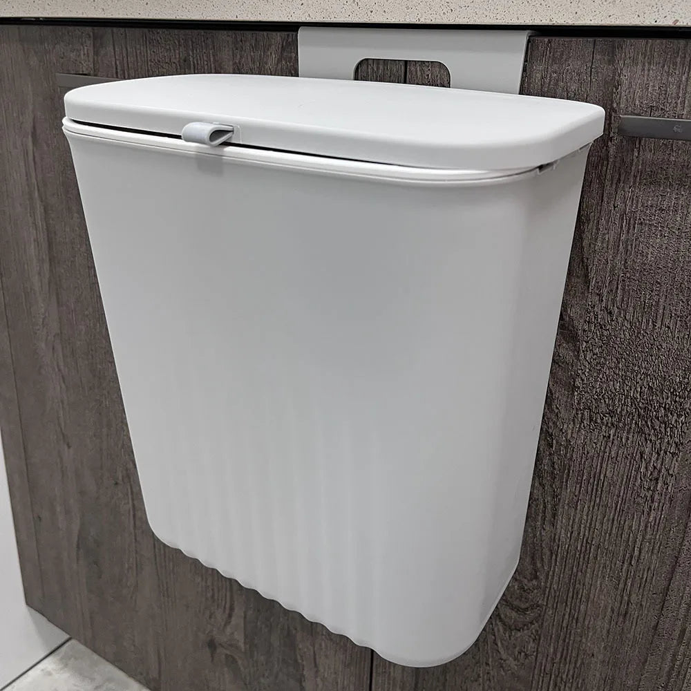 Pattumiera Sospesa Minimalista - Verde Salvia- Bianco Nordico- Grigio chiaro