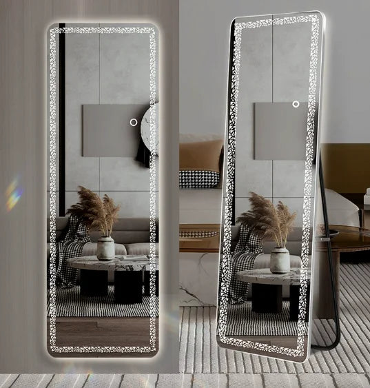 Specchio Neon LED Infinito da Parete – Specchio Intero Avanzato con Effetto Tunnel 3D e Touch