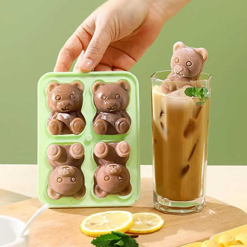 Stampo in Silicone Orsetto 3D – Formina per Ghiaccio Aesthetic per Caffè e Drink