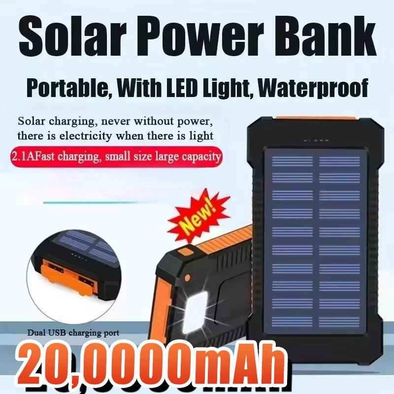 Power Bank Solare 20000mAh Impermeabile