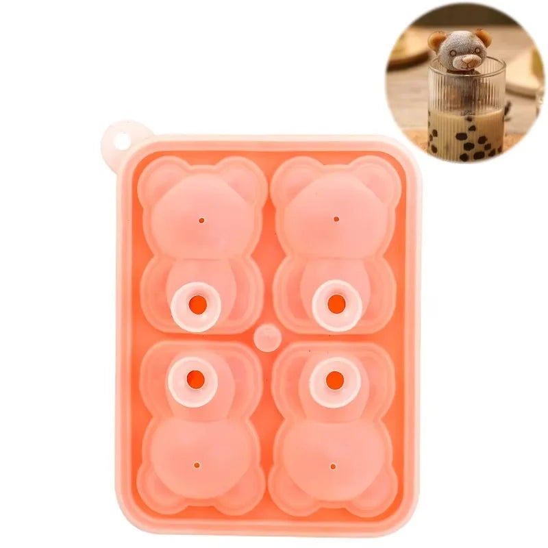Stampo in Silicone Orsetto 3D – Formina per Ghiaccio Aesthetic per Caffè e Drink