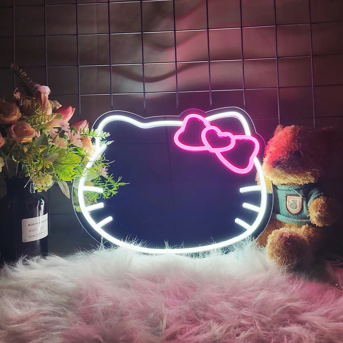 Specchio Neon LED Hello Kitty