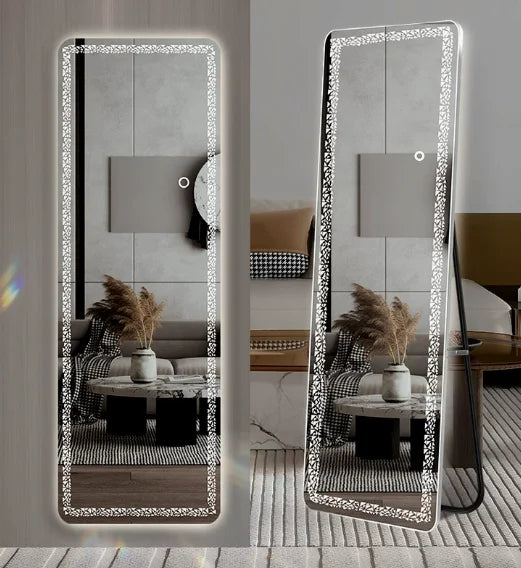 Specchio Neon LED Infinito da Parete – Specchio Intero Avanzato con Effetto Tunnel 3D e Touch