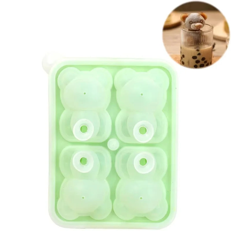 Stampo in Silicone Orsetto 3D – Formina per Ghiaccio Aesthetic per Caffè e Drink
