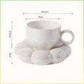 Set Tazza e Piattino Girasole in Ceramica
