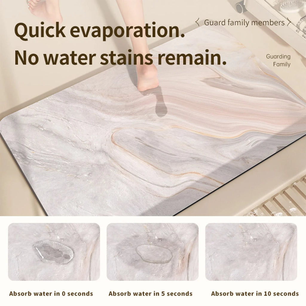 Tappeto Bagno Pietra Diatomite Marmo ZAY™