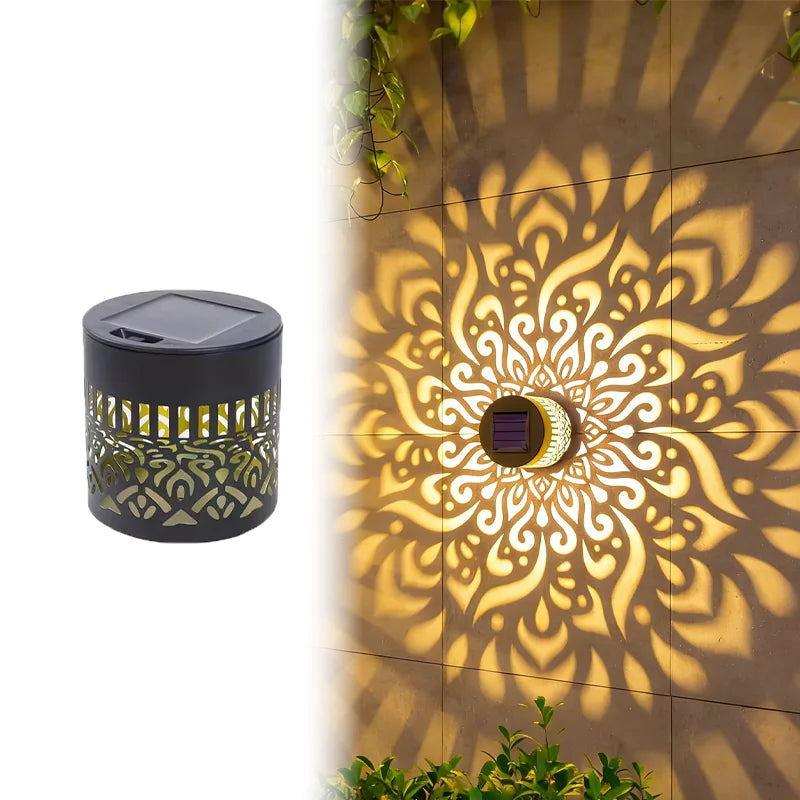 Lampada Solare da Parete Effetto Mandala