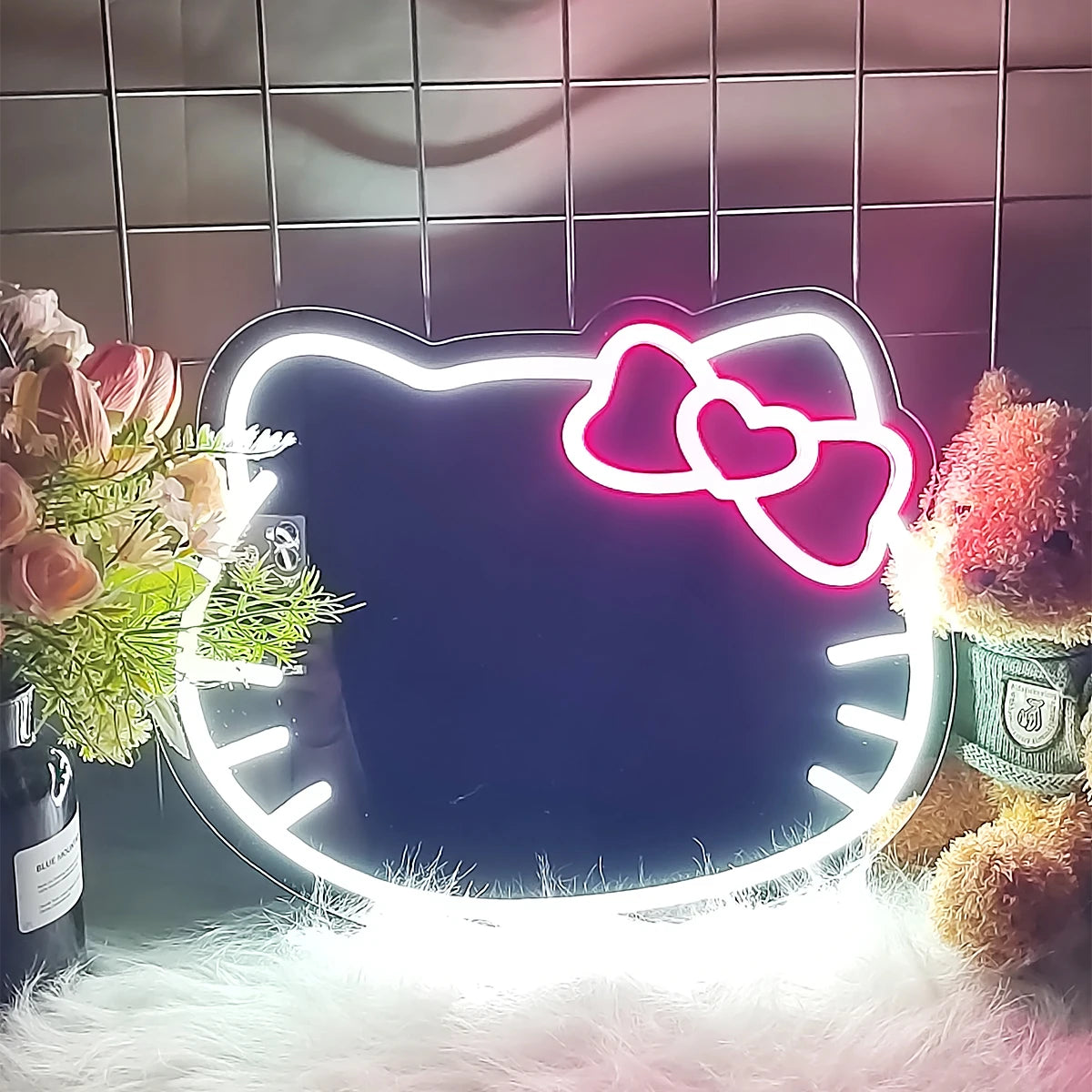 Specchio Neon LED Hello Kitty