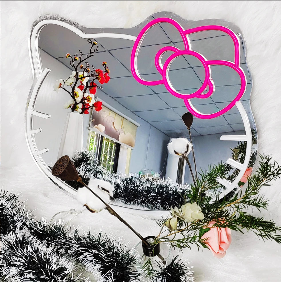 Specchio Neon LED Hello Kitty