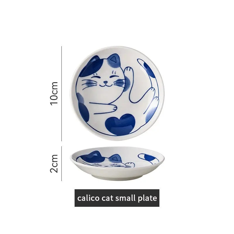 Piattino in Ceramica Gatto Giapponese