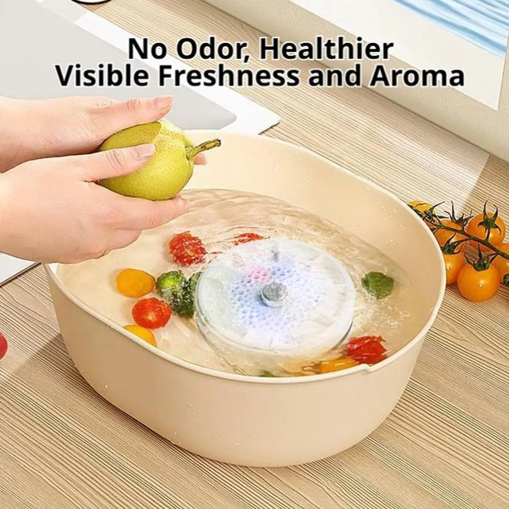 Purificatore di Frutta e Verdura a Ultrasuoni - Dispositivo Ionico Portatile IPX7 per Lavaggio Alimenti