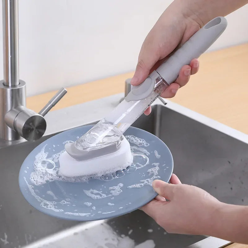 Spazzola Cucina 2 in 1 con Dosatore Sapone