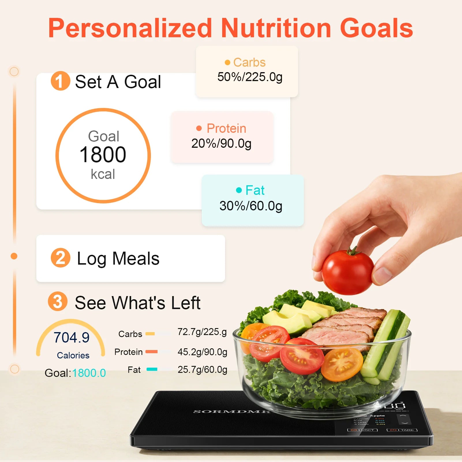 Bilancia da Cucina Intelligente Conta Calorie