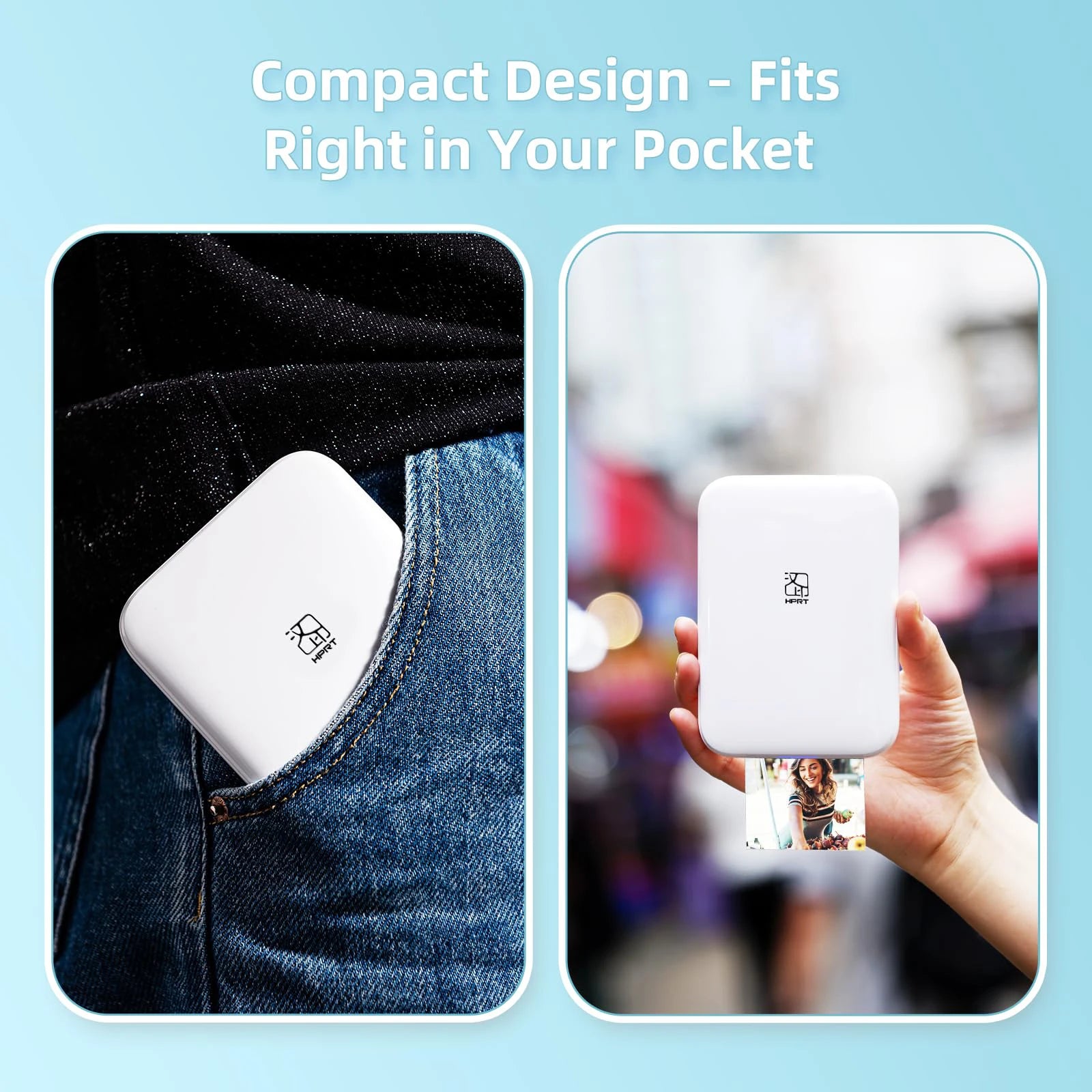 Stampante Fotografica Portatile Mini – Stampante Termica a Colori Bluetooth per Smartphone