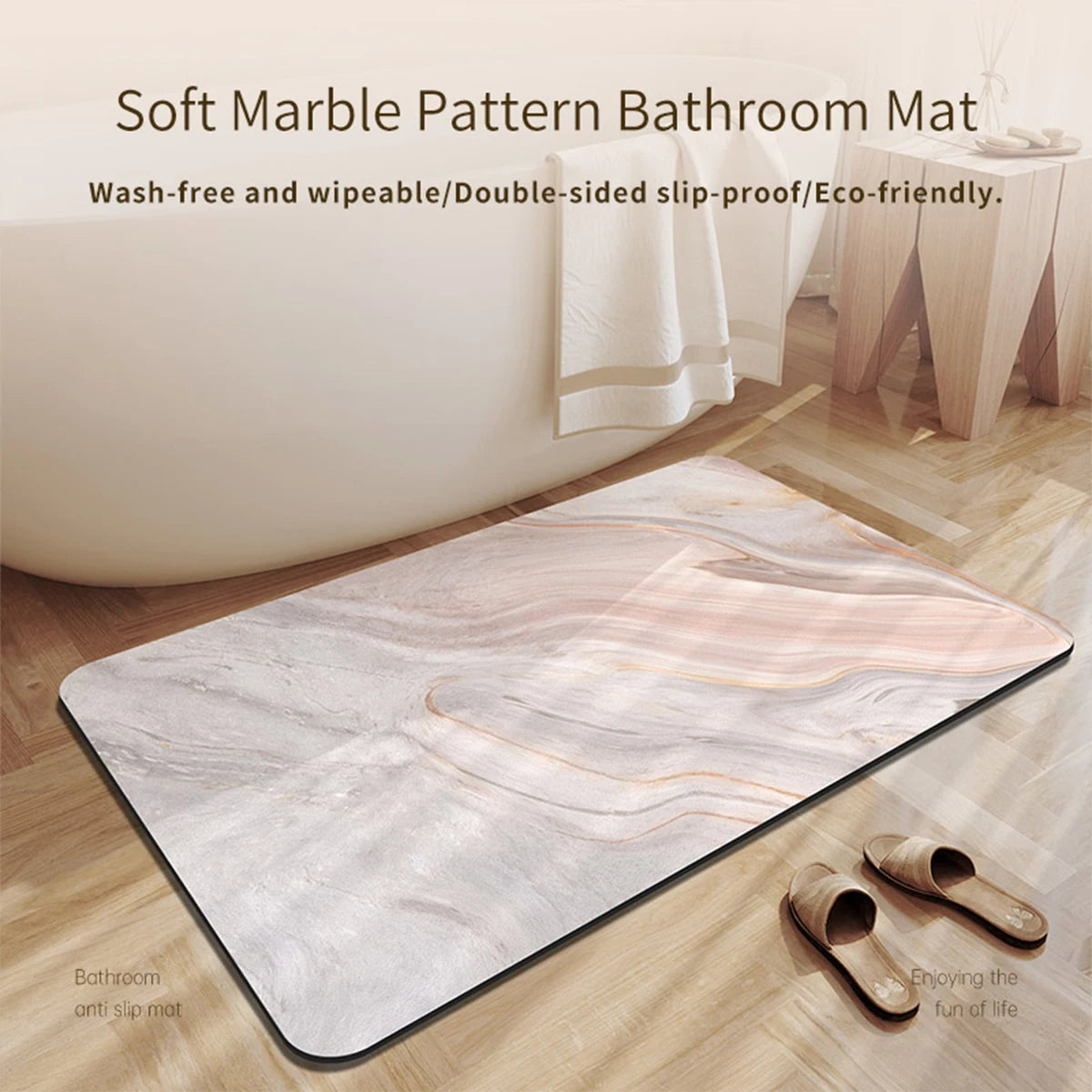 Tappeto Bagno Pietra Diatomite Marmo ZAY™