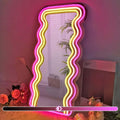Specchio Neon LED Ondulato
