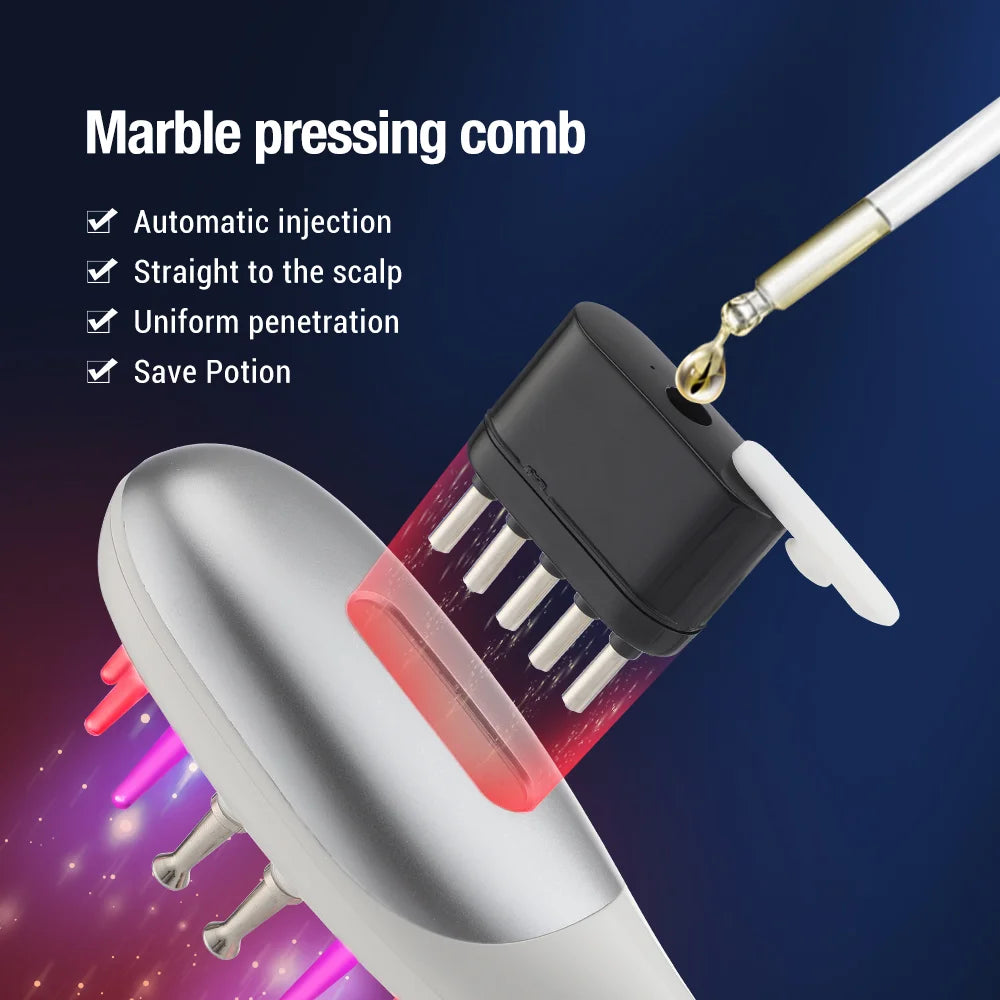 Pettine Massaggiatore Elettrico Smart – Spazzola Terapia Luce Rossa per Crescita Capelli e Anticaduta
