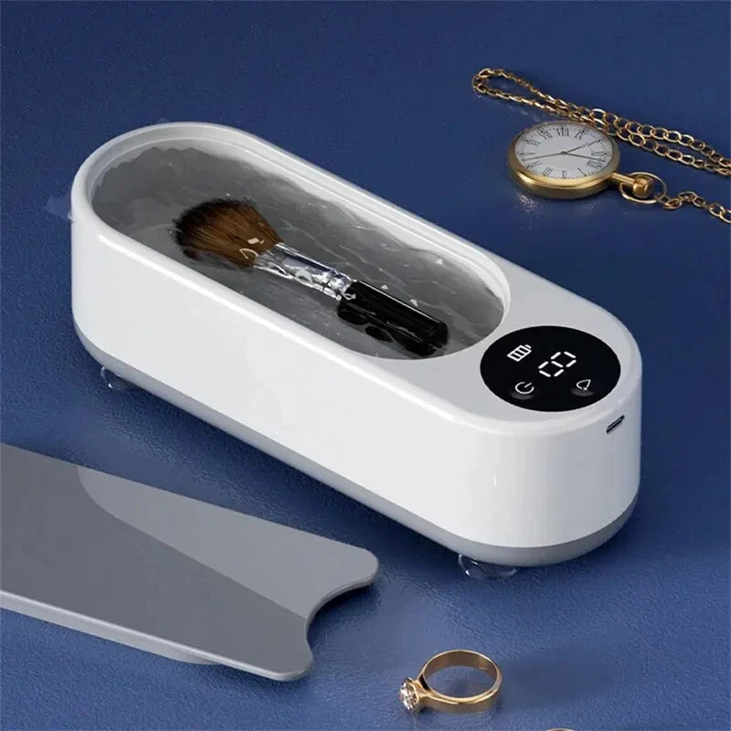 Pulitore a Ultrasuoni Portatile da 450ml - Macchina per la Pulizia di Gioielli, Occhiali, Orologi e Pennelli
