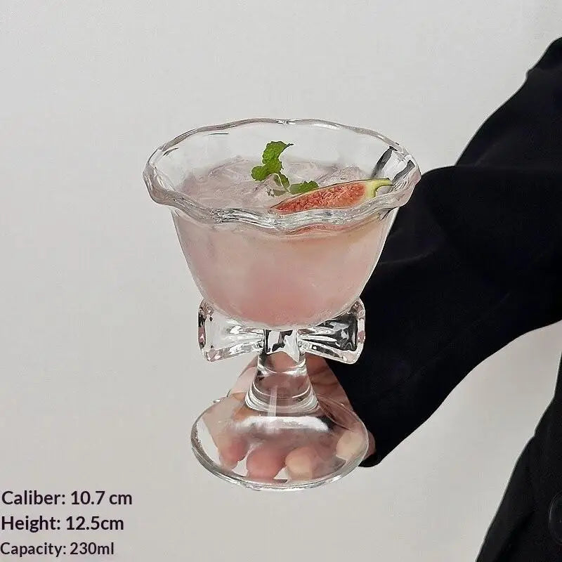 Calice Vintage in Vetro con Fiocco